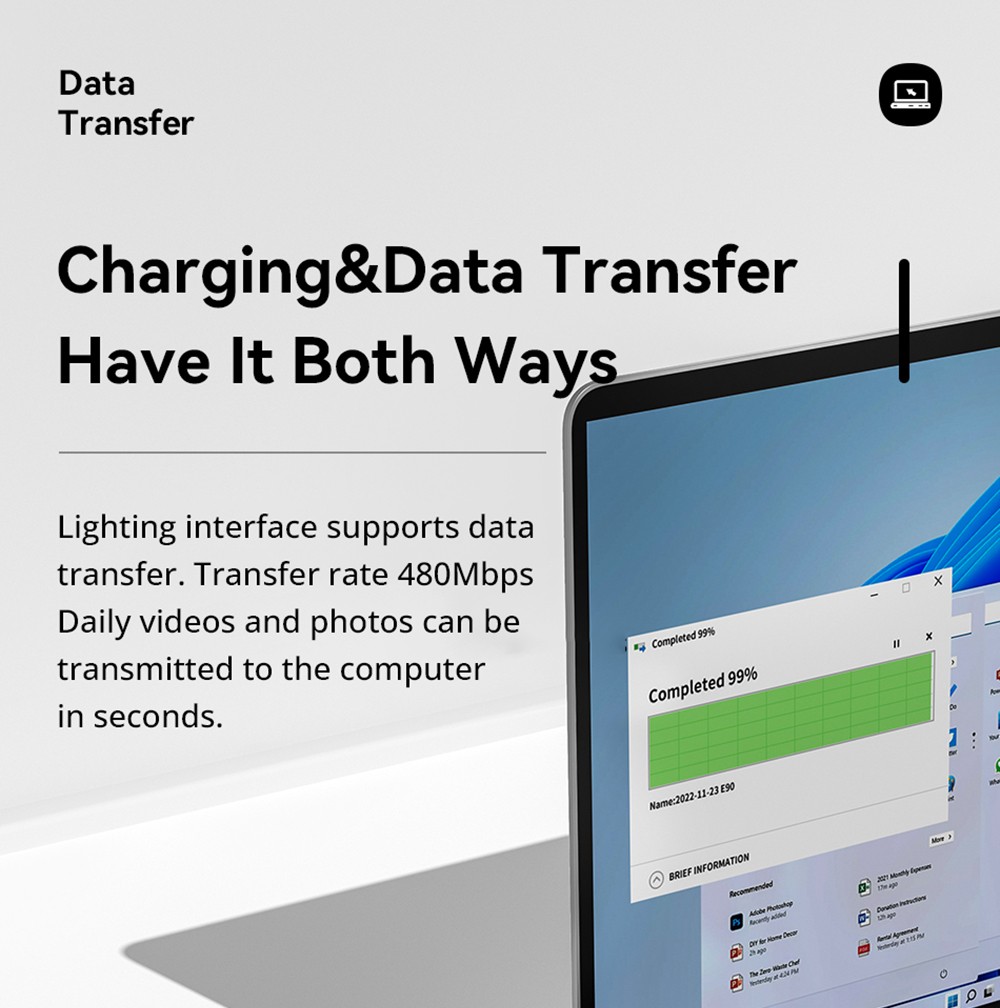 ESSAGER EXC3T-LS01-P 3 in 1 USB A to USB C Lightning Micro Charging Cable