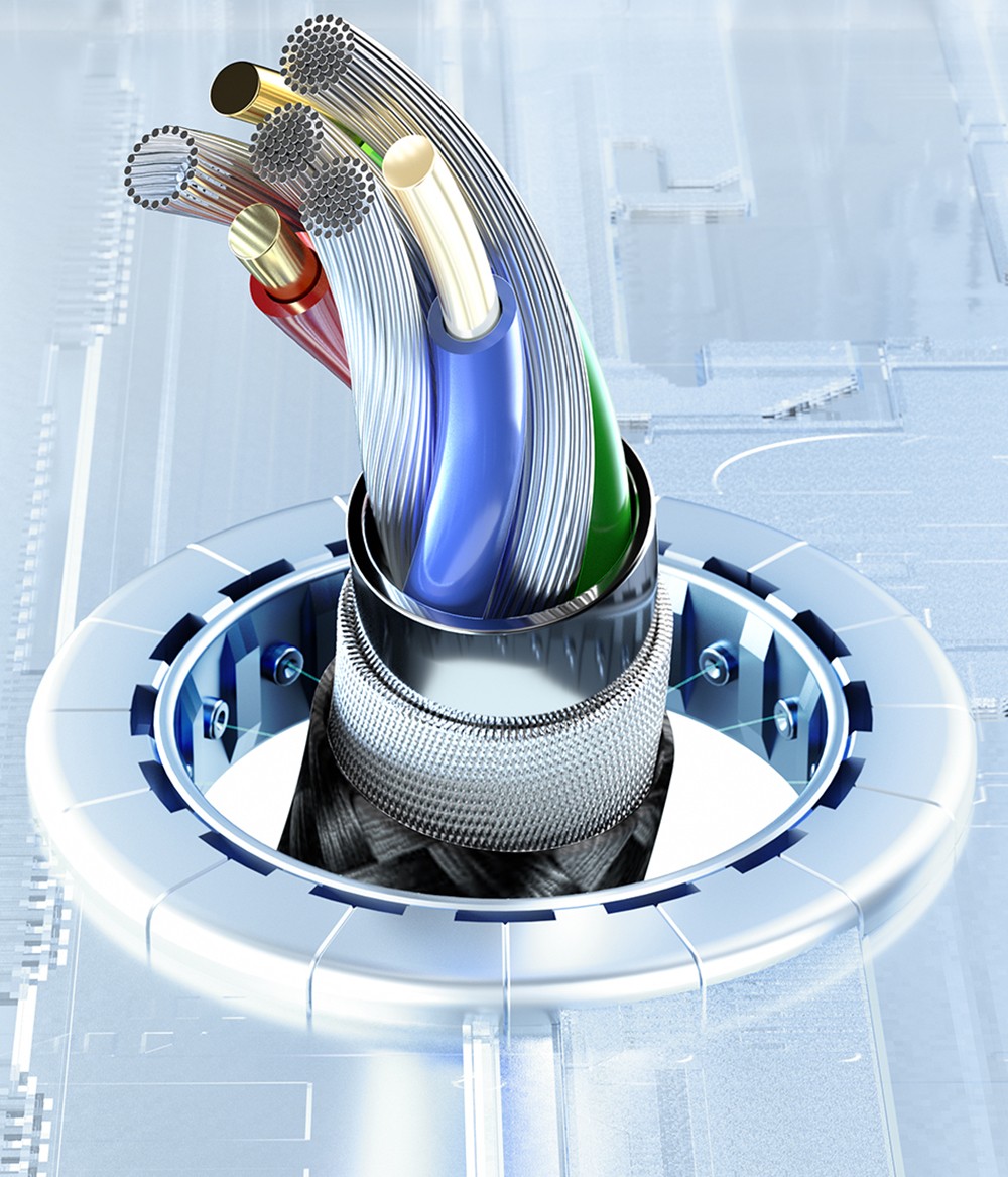 ESSAGER EXC3T-LS01-P 3 in 1 USB A to USB C Lightning Micro Charging Cable