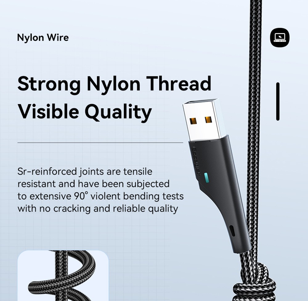 ESSAGER EXC3T-LS01-P 3 in 1 USB A to USB C Lightning Micro Charging Cable