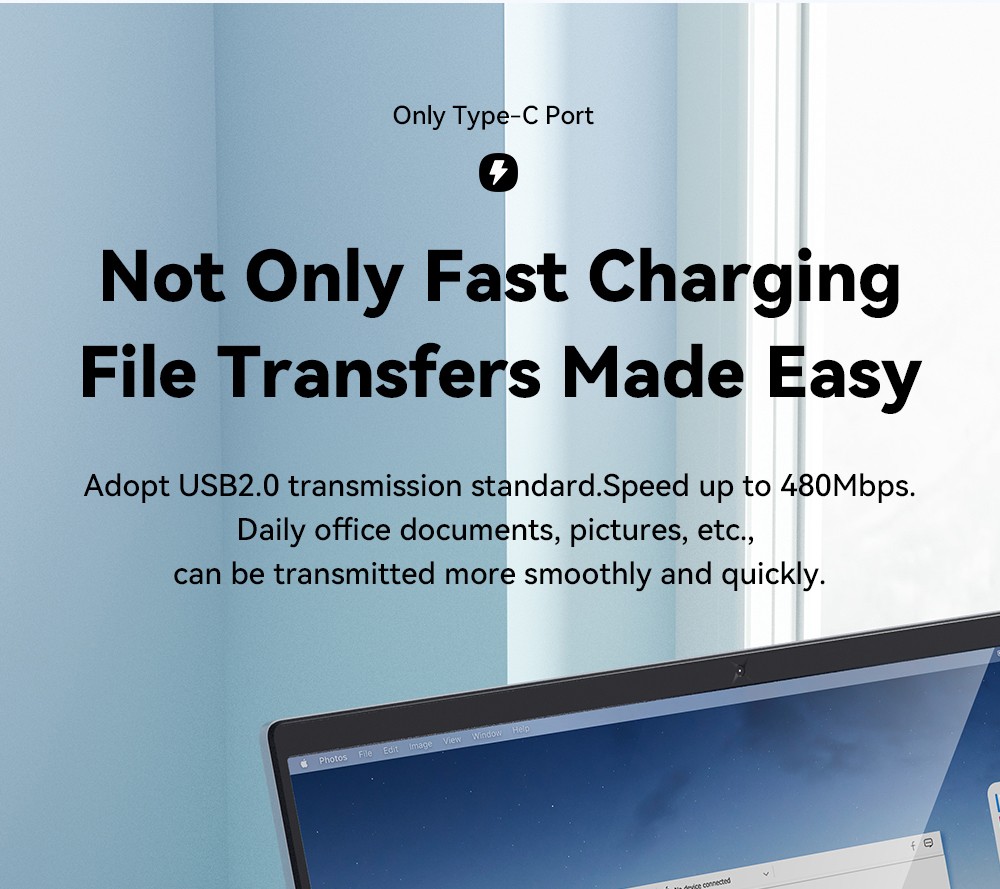 ESSAGER EXCMTL-JJ01-P 100W 3 in 1 USB Data Cable - Black