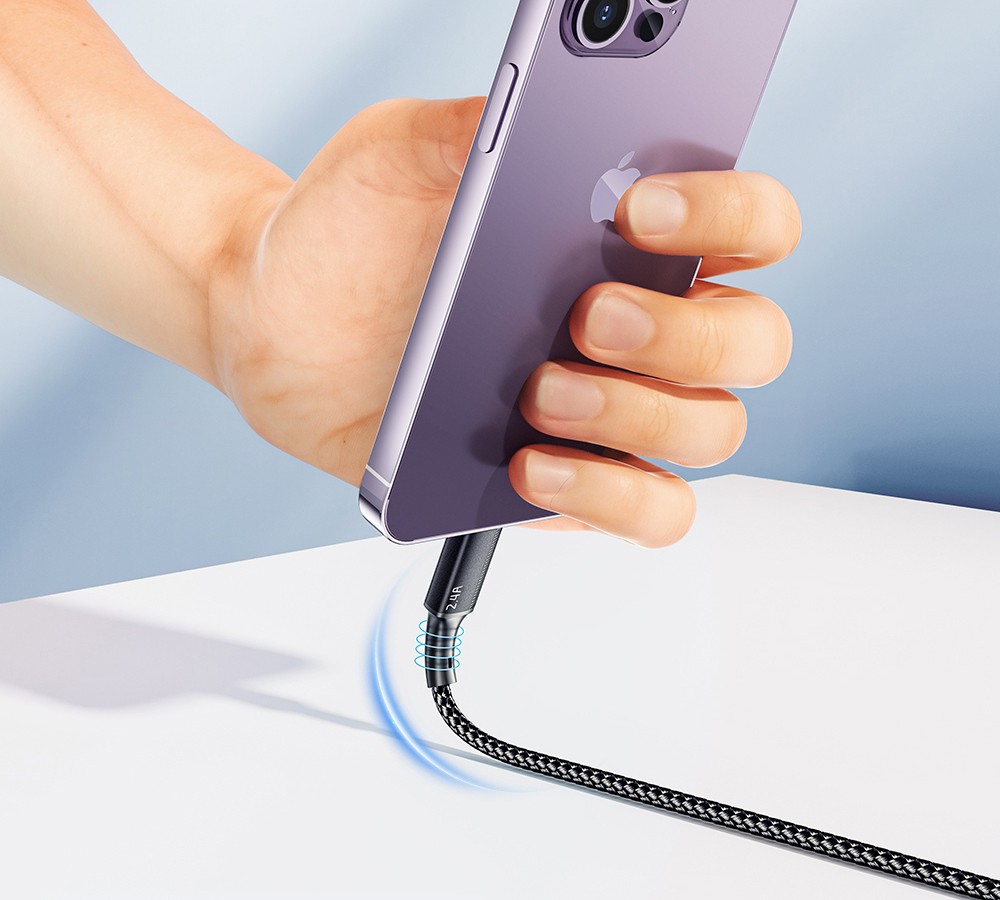 ESSAGER EXCMTL-JJ01-P 100W 3 in 1 USB Data Cable - Black