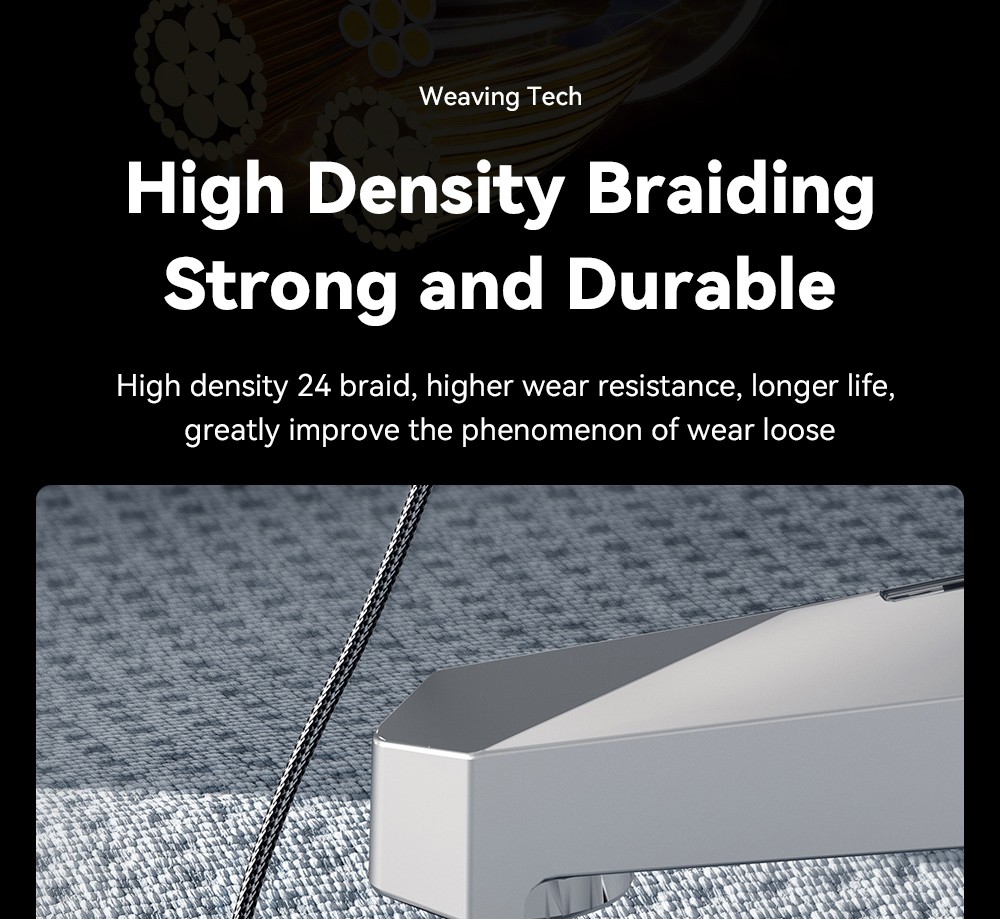 ESSAGER EXCMTL-JJ01-P 100W 3 in 1 USB Data Cable - Black