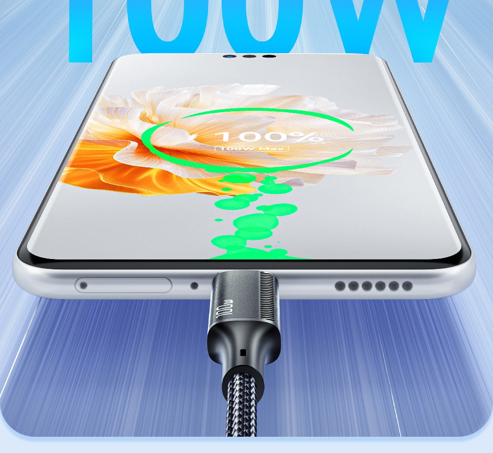 ESSAGER EXCMTL-JJ01-P 100W 3 in 1 USB Data Cable - Black