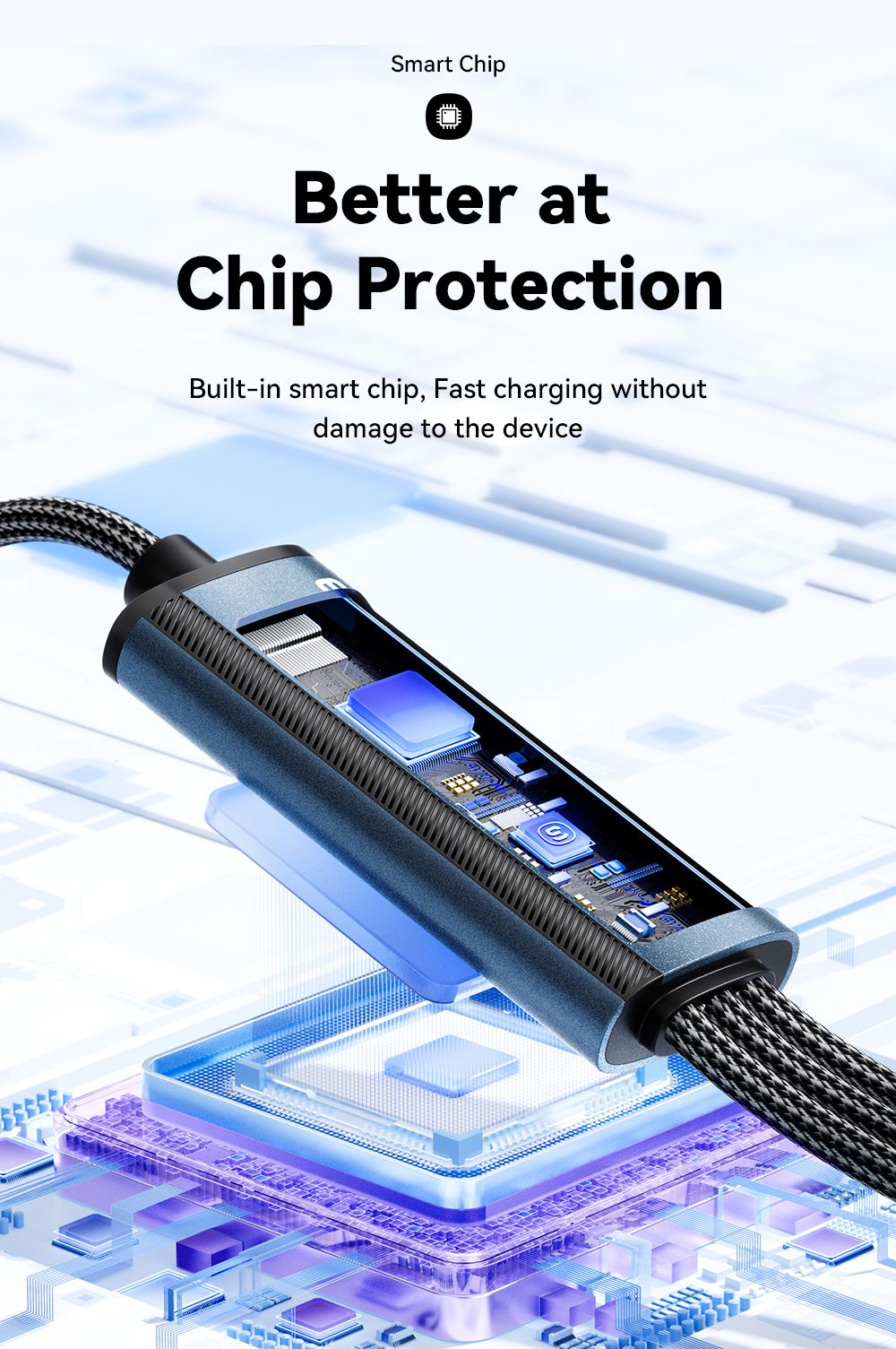 ESSAGER EXCMTL-JJ01-P 100W 3 in 1 USB Data Cable - Black