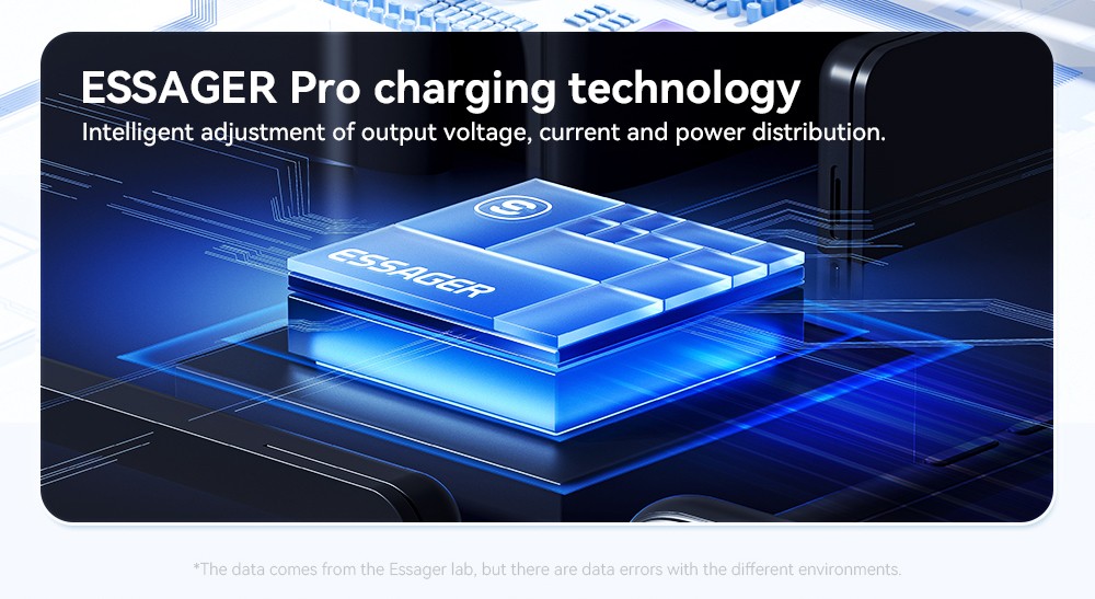 ESSAGER EXCMTL-JJ03-P 100W 3 in 1 USB Data Cable - Blue