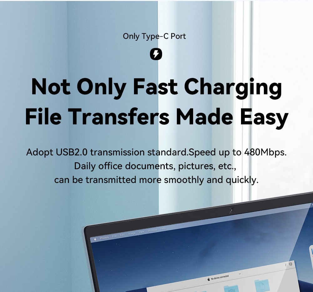 ESSAGER EXCMTL-JJ03-P 100W 3 in 1 USB Data Cable - Blue