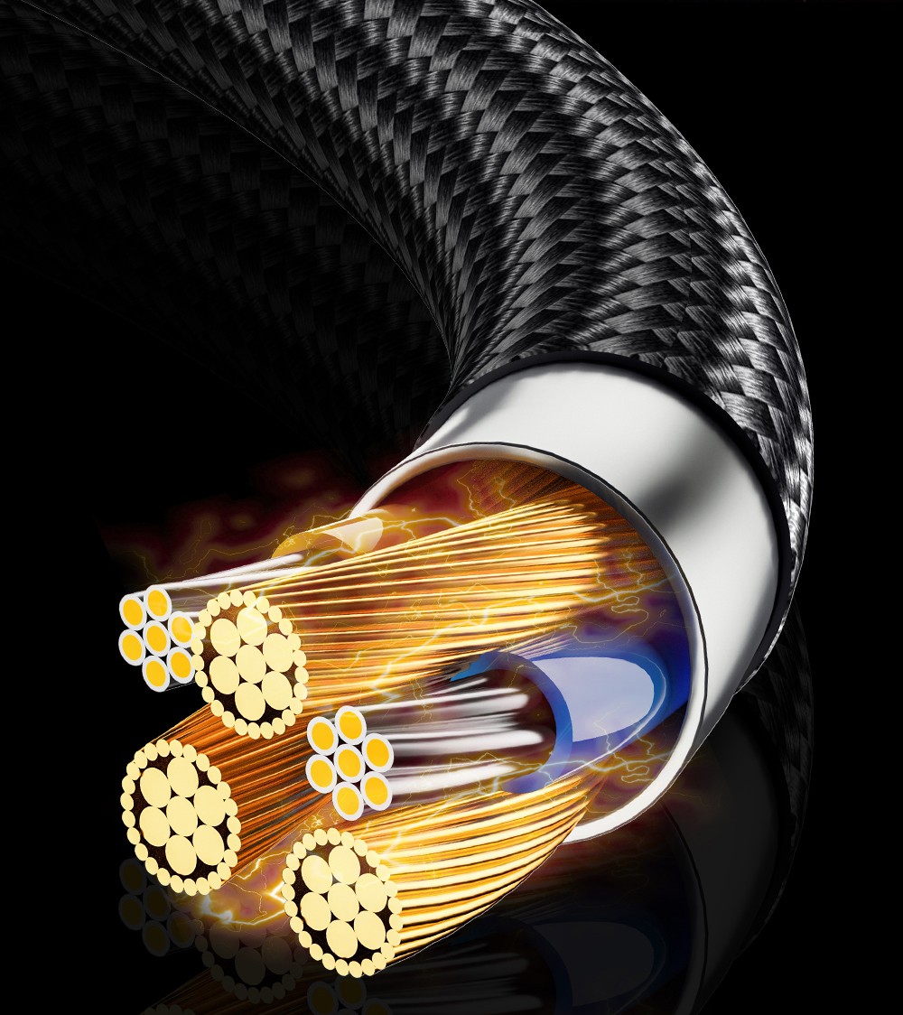 ESSAGER EXCMTL-JJ03-P 100W 3 in 1 USB Data Cable - Blue