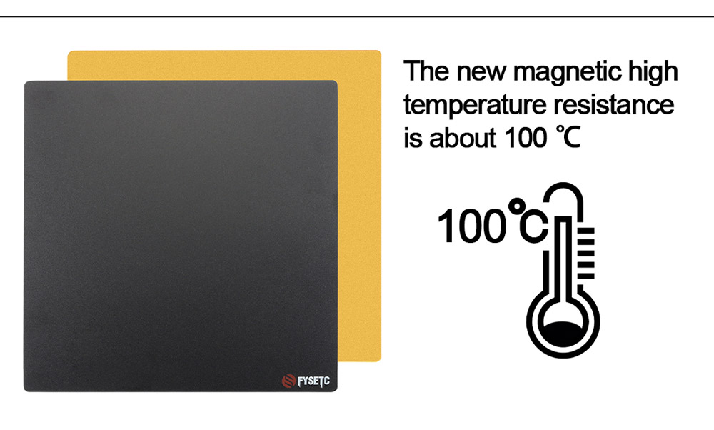 FYSETC 1.5mm Thickness 355x355mm Hard Surface Magnetic Sticker for 3D Printer Steel Sheet