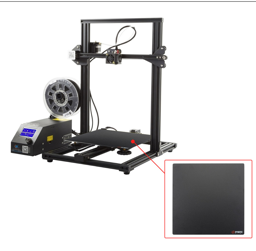 FYSETC 1.5mm Thickness 355x355mm Hard Surface Magnetic Sticker for 3D Printer Steel Sheet