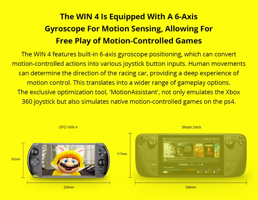 GPD Win 4 (2024) 6-inch Handheld Game Laptop, AMD Ryzen 7 8840U, 8 Cores Up to 5.1GHz, 32GB RAM 2TB SSD, WiFi 6 Bluetooth 5.2, 1*USB 4 1*Full-featured USB-C 1*Charing Only USB-C 1*Oculink 3*USB 3.2 1*HDMI 1*MicroSD Slot 1*RJ45 - US Plug