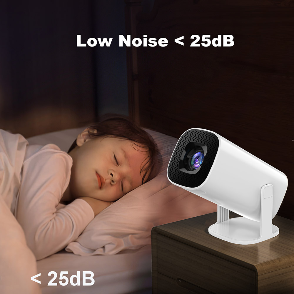 GXMO P30 Portable Projector, 180° Flip, 150 ANSI, 1280*720P, Keystone Correction, Android 11, WiFi 6 - US Plug