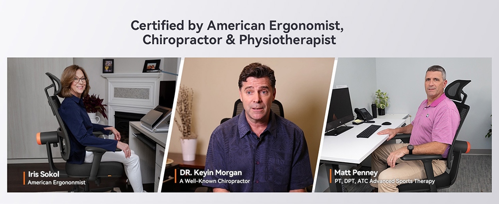 NEWTRAL MagicH-BPro Ergonomic Chair with Footrest, Auto-Following Backrest Headrest, Adaptive Lower Back Support, Adjustable Armrest, 4 Positions to Lock - Black