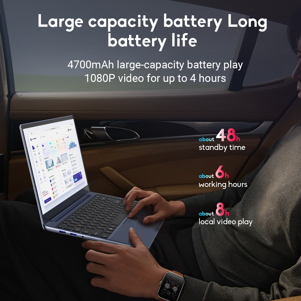 Ninkear N14 Pro Laptop Upgraded Version, 14-inch 1920*1080 IPS Screen, Intel Core i7-11390H Quad Core 5.0GHz, 16GB RAM 1TB SSD, 2.4G/5G Dual Band WiFi Bluetooth4.2, 2*USB 2.0 1*USB 3.0 1*HDMI 1*Type-C, 720P Camera, 4700mAh Battery, Backlight Keyboard