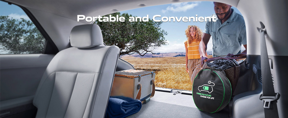 VDL EC11 Portable EV Charger, 3.6KW Fast Charging, 16A Max Current, 2-Pin EU Schuko Plug, 5m Charging Cable, IP65 Waterproof, for IEC 62196-2 Standard