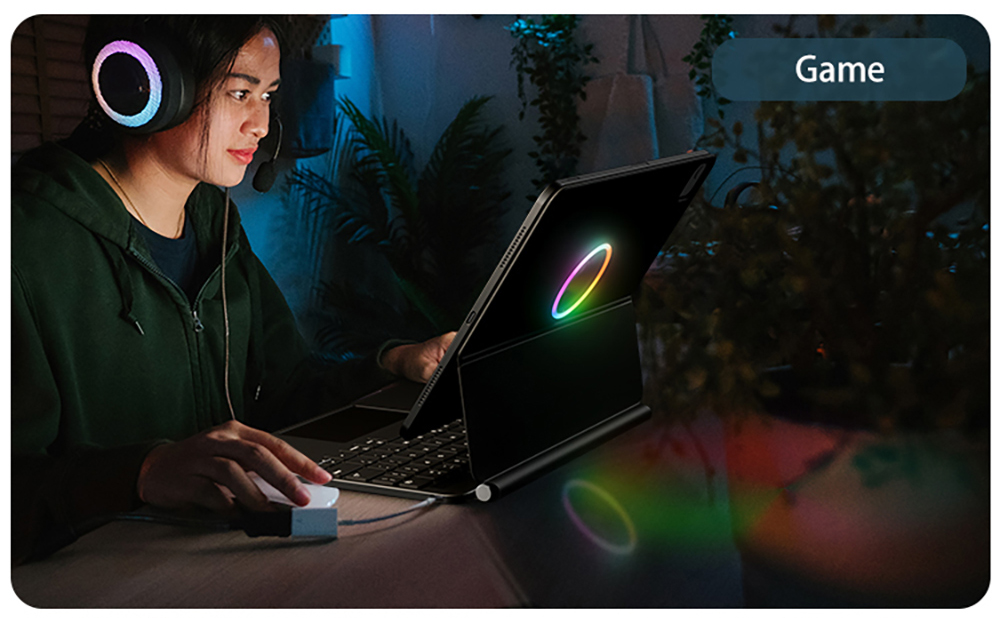 Wireless Bluetooth 5.3 Keyboard for 11'' iPad Pro and 10.9'' iPad Air 5/4 with USB-C Charging - Black