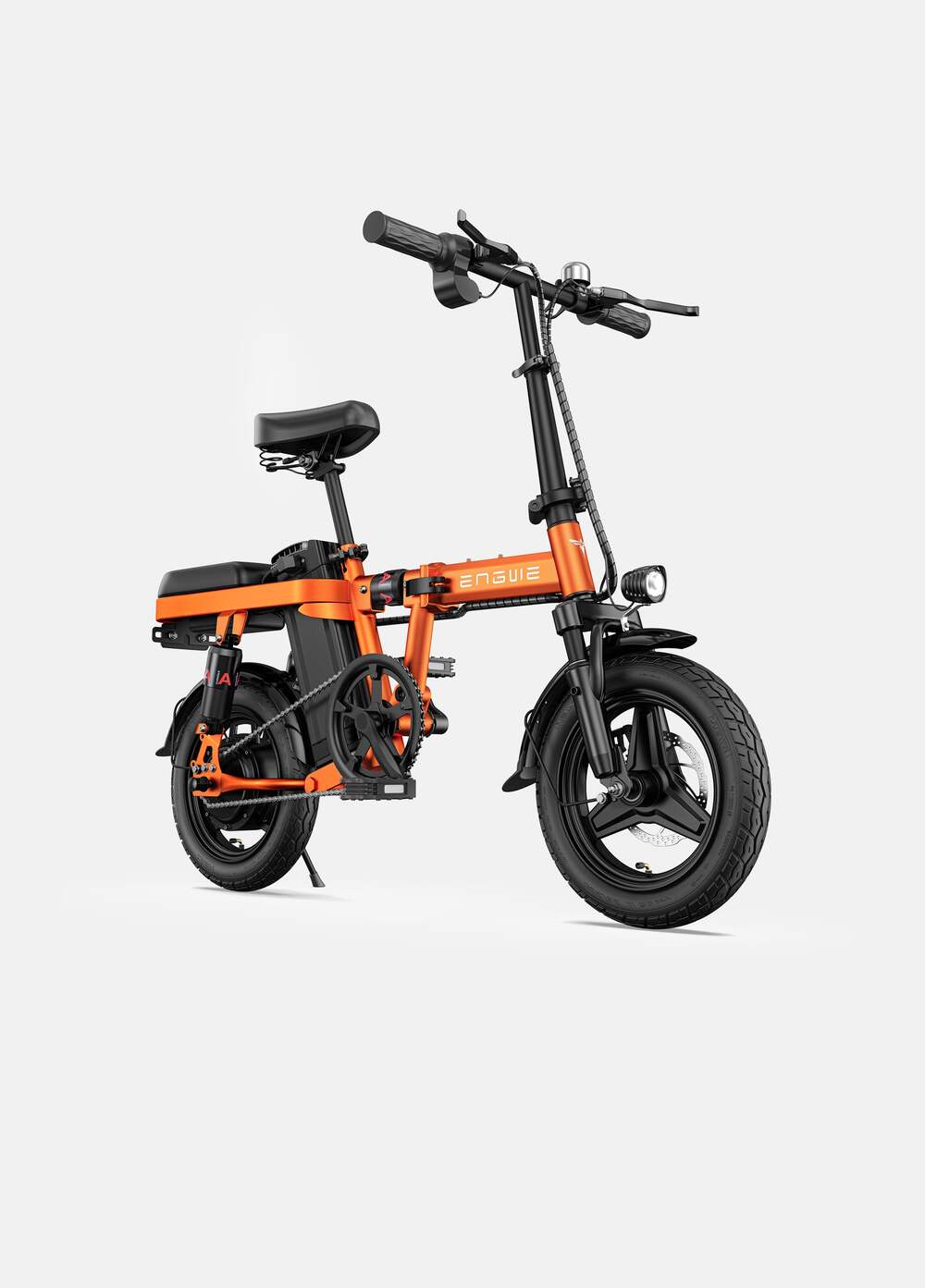 ENGWE T14 14 Inch Folding Electric Bike 250W Mini Electric Bike 25km/h City Commuter 48V 10AH Removable Lithium Battery Portable and Easy to Store - Grey