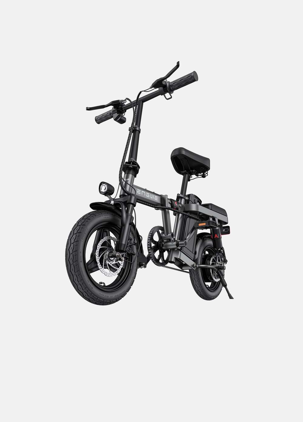 ENGWE T14 14 Inch Folding Electric Bike 250W Mini Electric Bike 25km/h City Commuter 48V 10AH Removable Lithium Battery Portable and Easy to Store - Grey