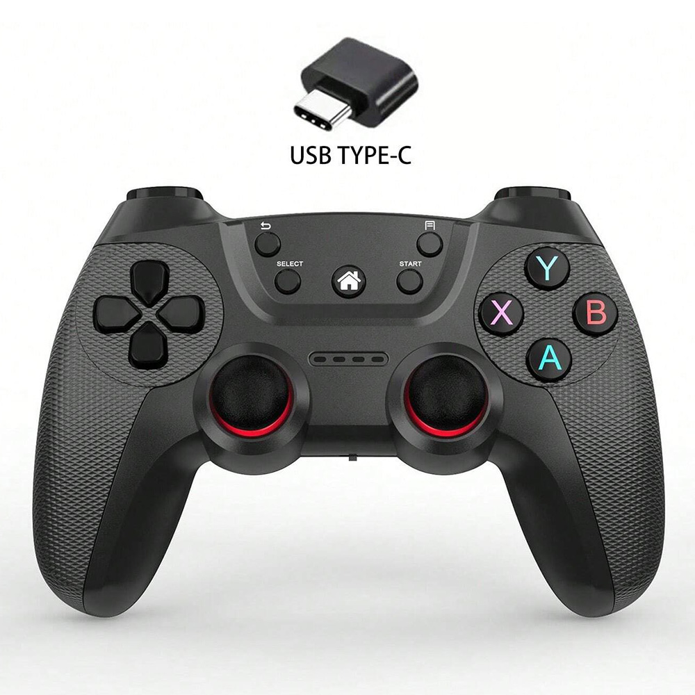 2.4G Wireless Game Controller with USB Type-C Converter for Anbernic Game Consoles, Android TV Box, PS3, Smartphone, PC, Steam