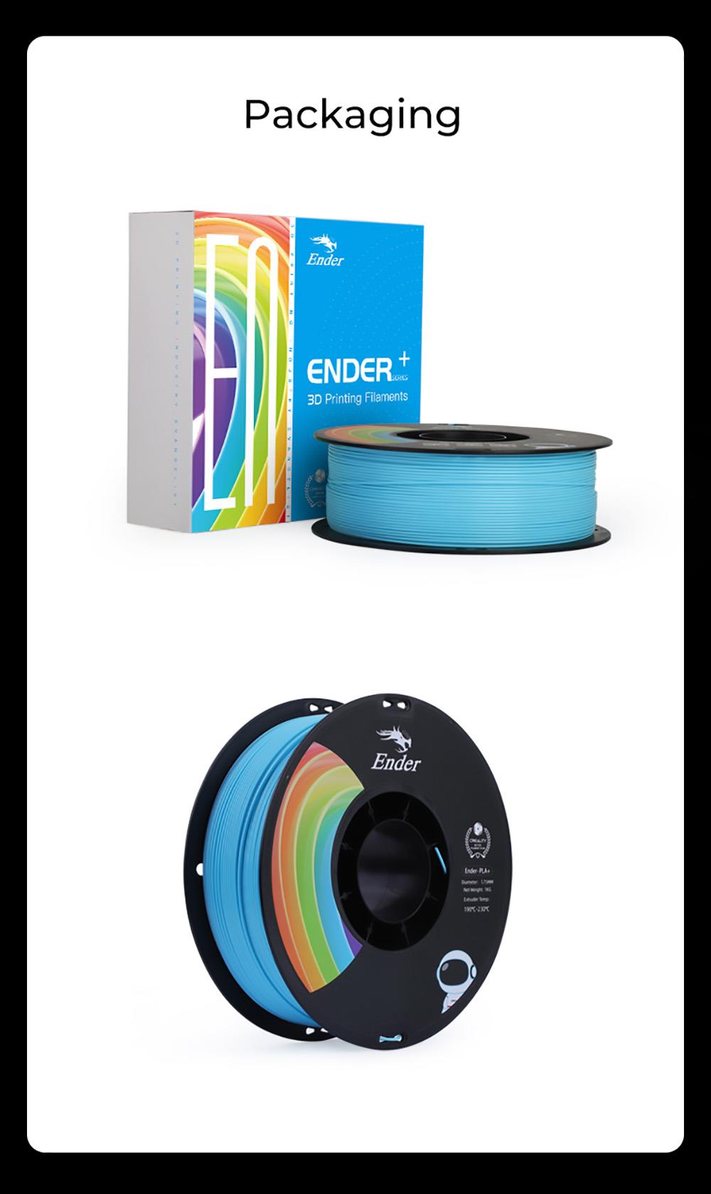 3kg Creality Ender-PLA Pro (PLA+) Filament - (1kg Green + 1kg Beige + 1kg Black)