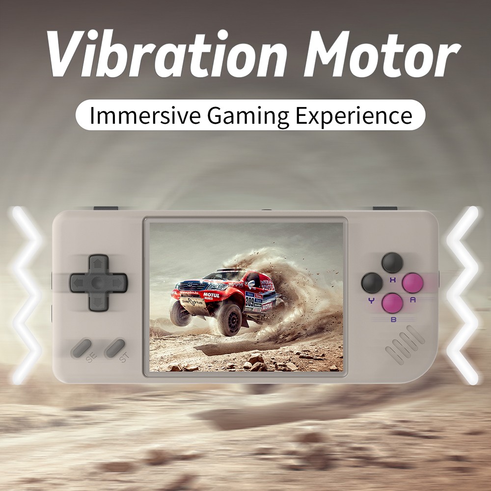 ANBERNIC RG28XX Game Console, 2.83-inch IPS Screen, 64GB TF Card, 5000+ Games Preinstalled, Multimedia Applications, 8 Hours of Playtime, HDMI Output - Grey