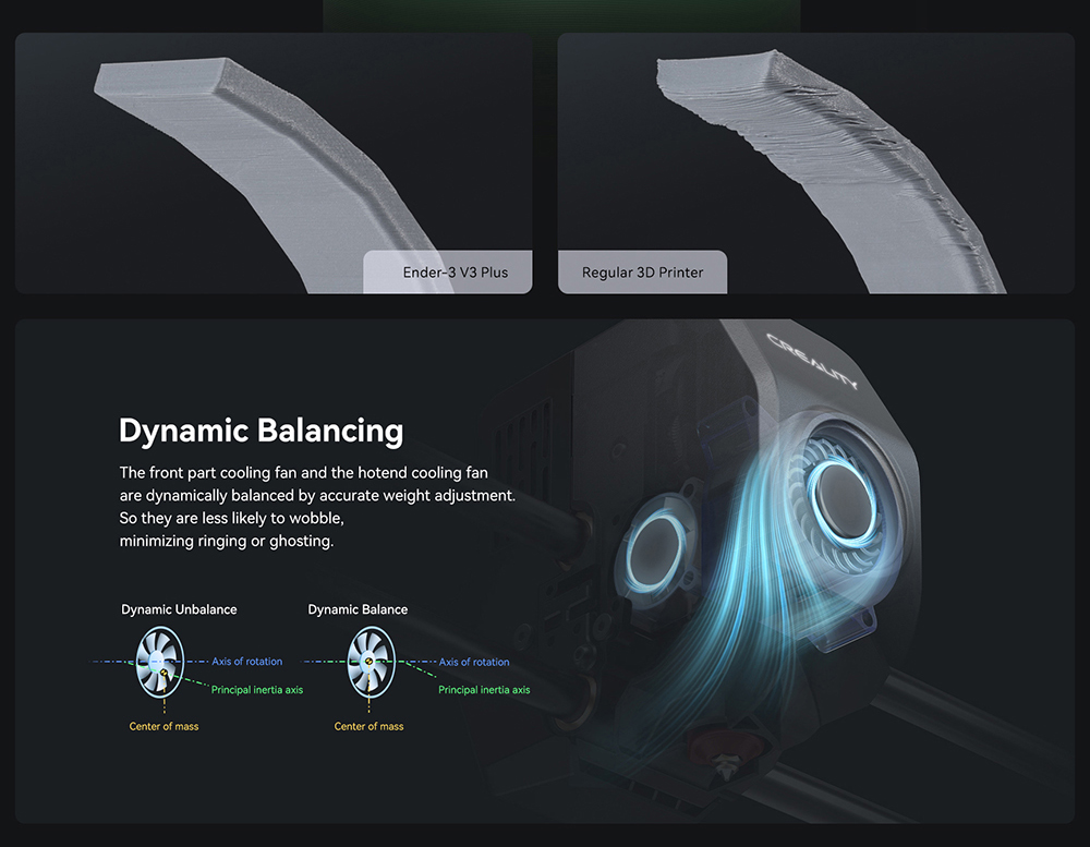Creality Ender-3 V3 Plus 3D Printer, CoreXZ for 600mm/s Speed, Y-axis Dual Motors & Support Rods, Quick-swap Tri-metal Nozzle, Dual Cooling Fans, 300x300x330mm - EU Plug