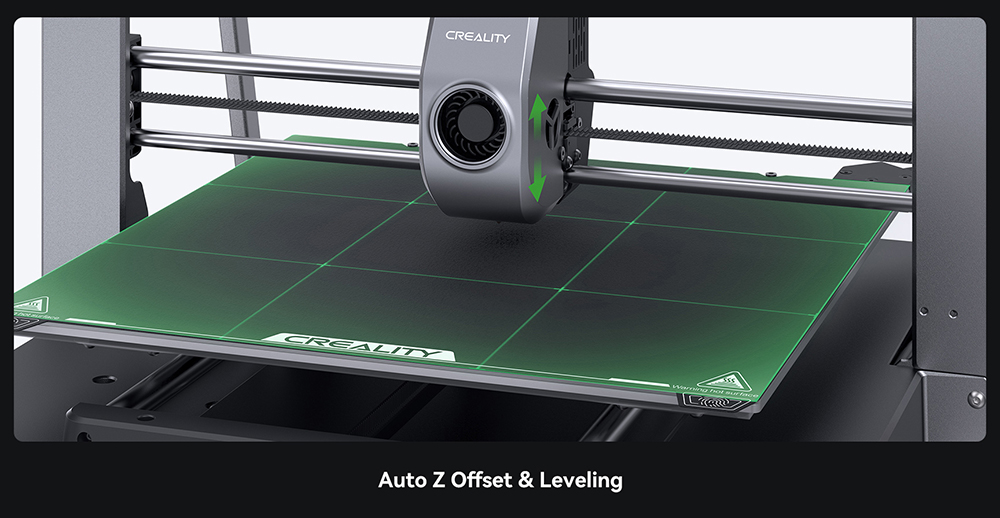 Creality Ender-3 V3 Plus 3D Printer, CoreXZ for 600mm/s Speed, Y-axis Dual Motors & Support Rods, Quick-swap Tri-metal Nozzle, Dual Cooling Fans, 300x300x330mm - EU Plug