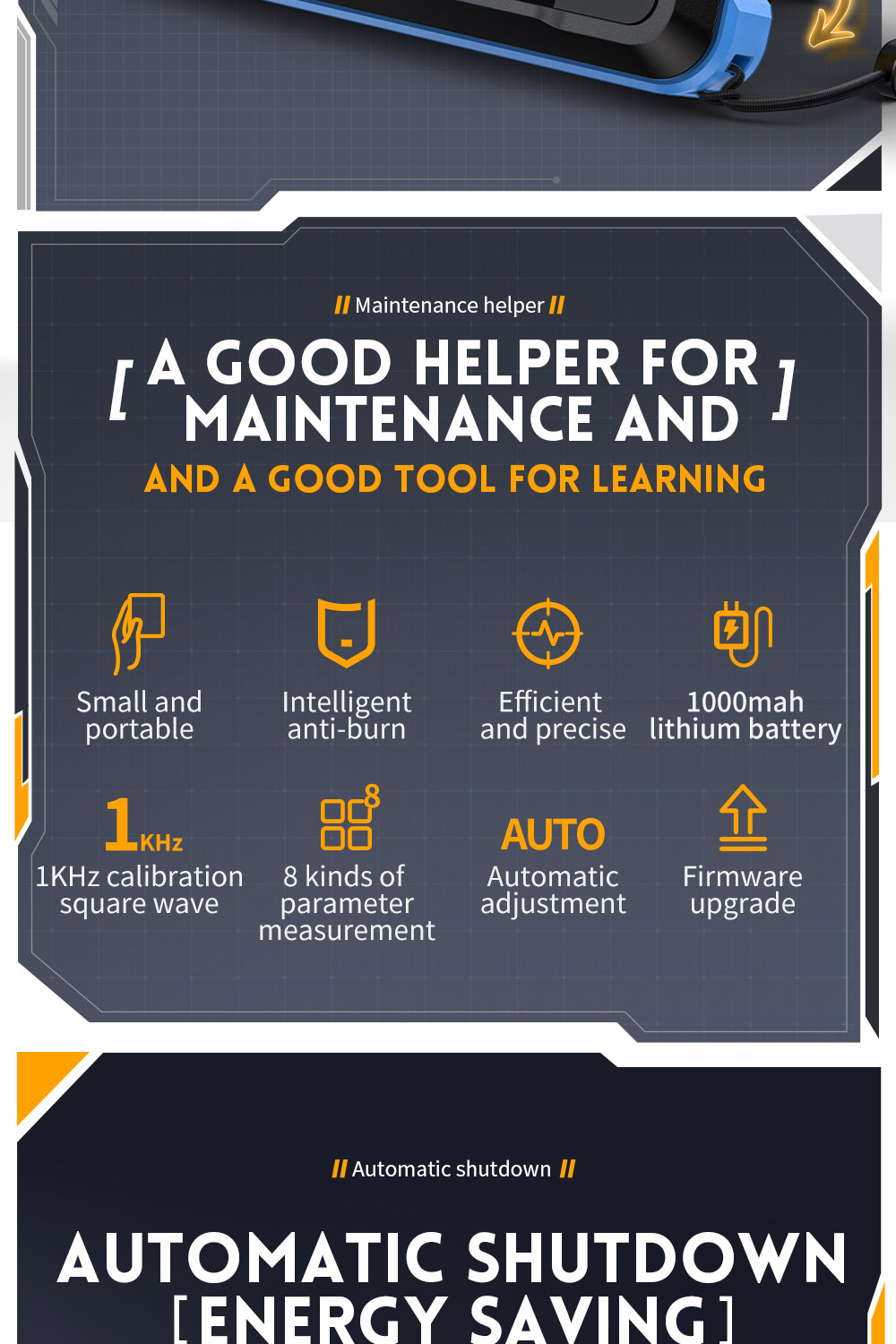 FNIRSI DSO153 Digital Oscilloscope, 2.8inch Screen, Automatic Adjustment, 1000mAh Lithium Battery, 1KHz Calibration Square Wave, 1Mhz Bandwidth, 5MS/s Sample Rate, Standard Version
