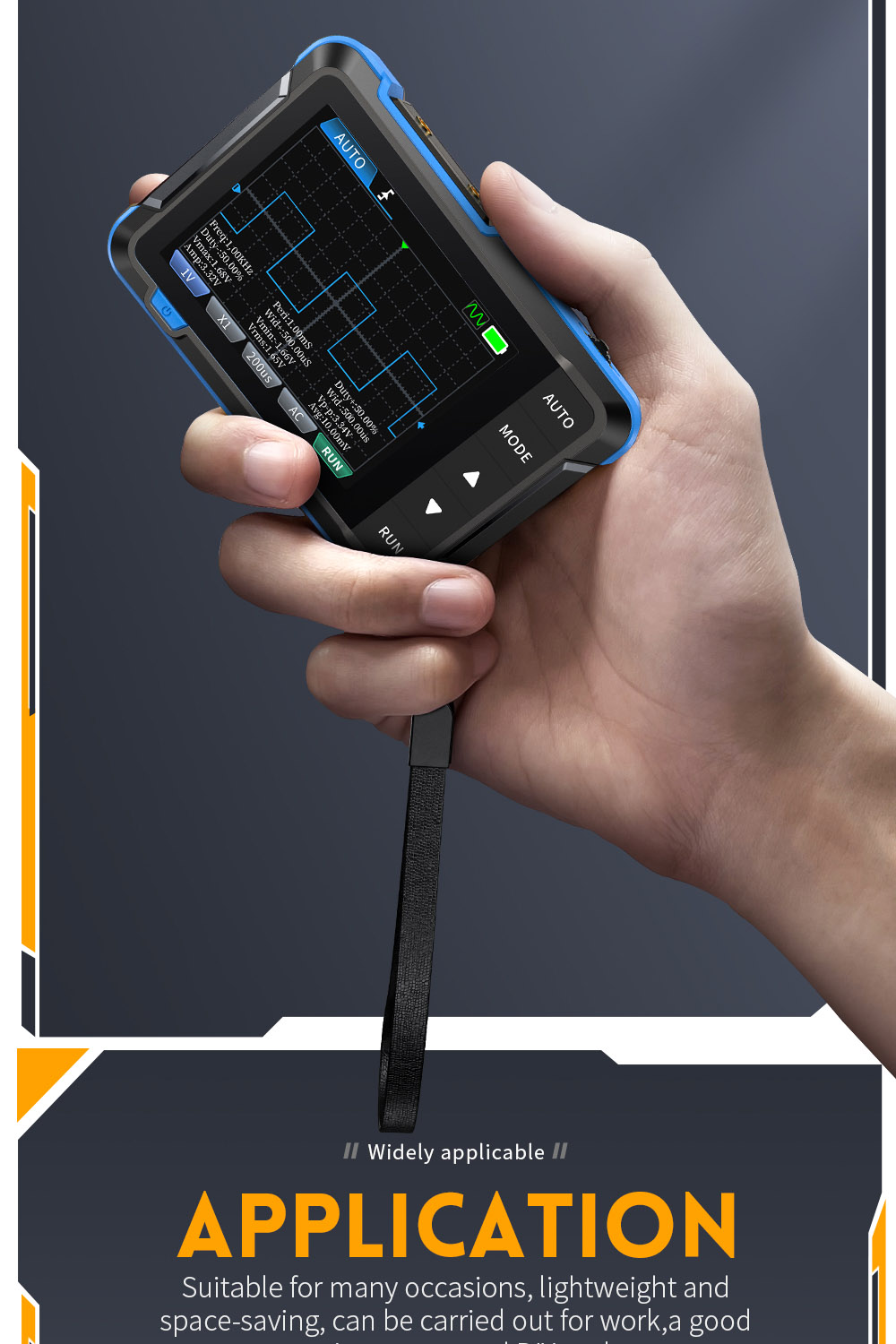 FNIRSI DSO153 Digital Oscilloscope, 2.8inch Screen, Automatic Adjustment, 1000mAh Lithium Battery, 1KHz Calibration Square Wave, 1Mhz Bandwidth, 5MS/s Sample Rate, Standard Version