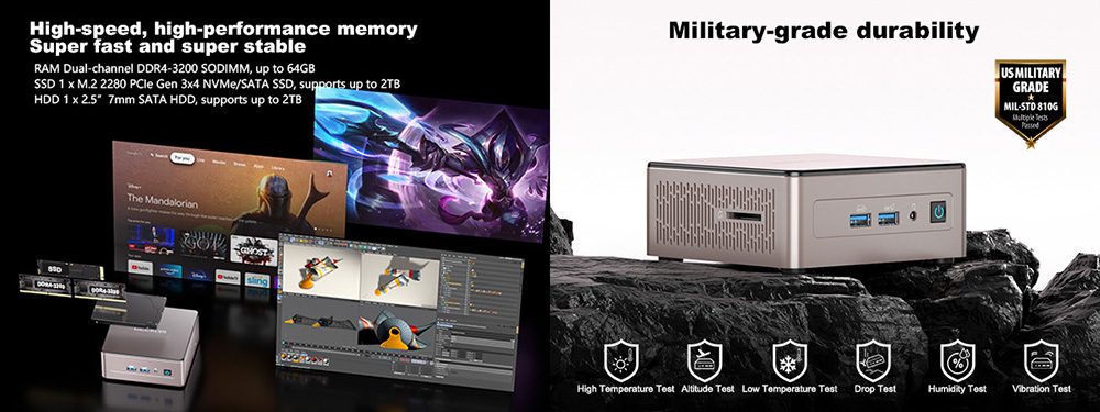 GEEKOM A5 Mini PC, AMD Ryzen 7 5800H 8 Cores Up to 4.40GHz, 32GB RAM 512GB SSD, WiFi 6 Bluetooth 5.2, 2*USB3.2 Type-C + 2*HDMI2.0 4 Screens Display, 3*USB3.2 Type-A 1*USB2.0 1*2.5G RJ45 1*SD Card Reader 1*RJ45 1*3.5mm Headphone Jack