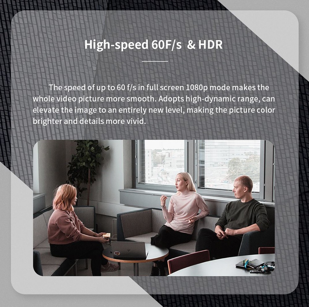 GUCEE HD98-2KAF Webcam, 2K Ultra HD, Auto Focus, High-speed 60F/S, 10x Digital Zoom, Dual Microphone - EU Plug