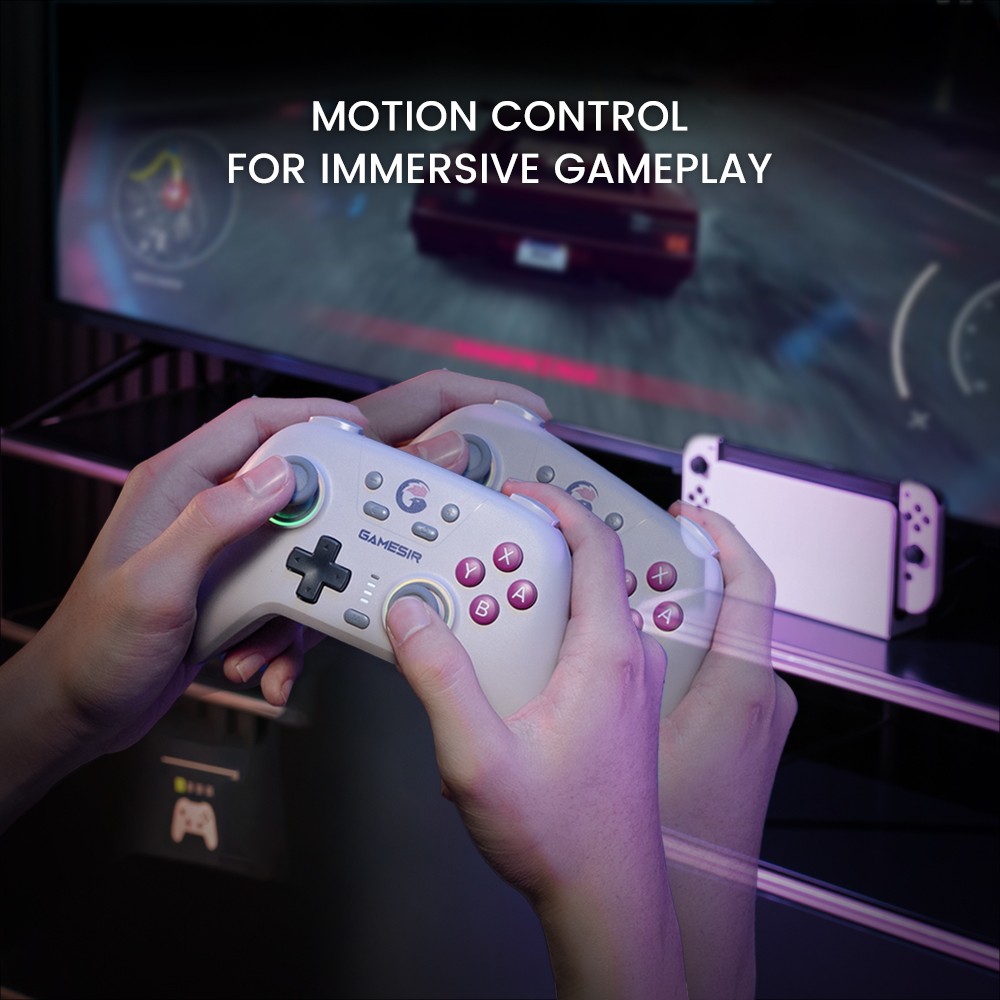 GameSir Nova Wireless Game Controller, RGB Lights, Tri-mode Connection, Compatible with Switch, PC, iOS, Android and Steam Deck - Green