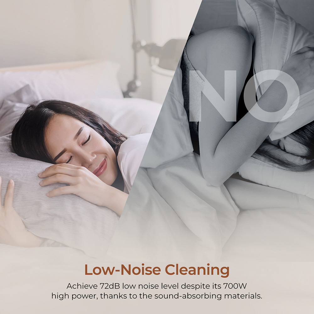 Refurbished JIGOO T600 Bed Mattress Vacuum Cleaner Grey-EU-Dual Cup Design-99.99% Dust Mite Removal with Aroma-Diffused System