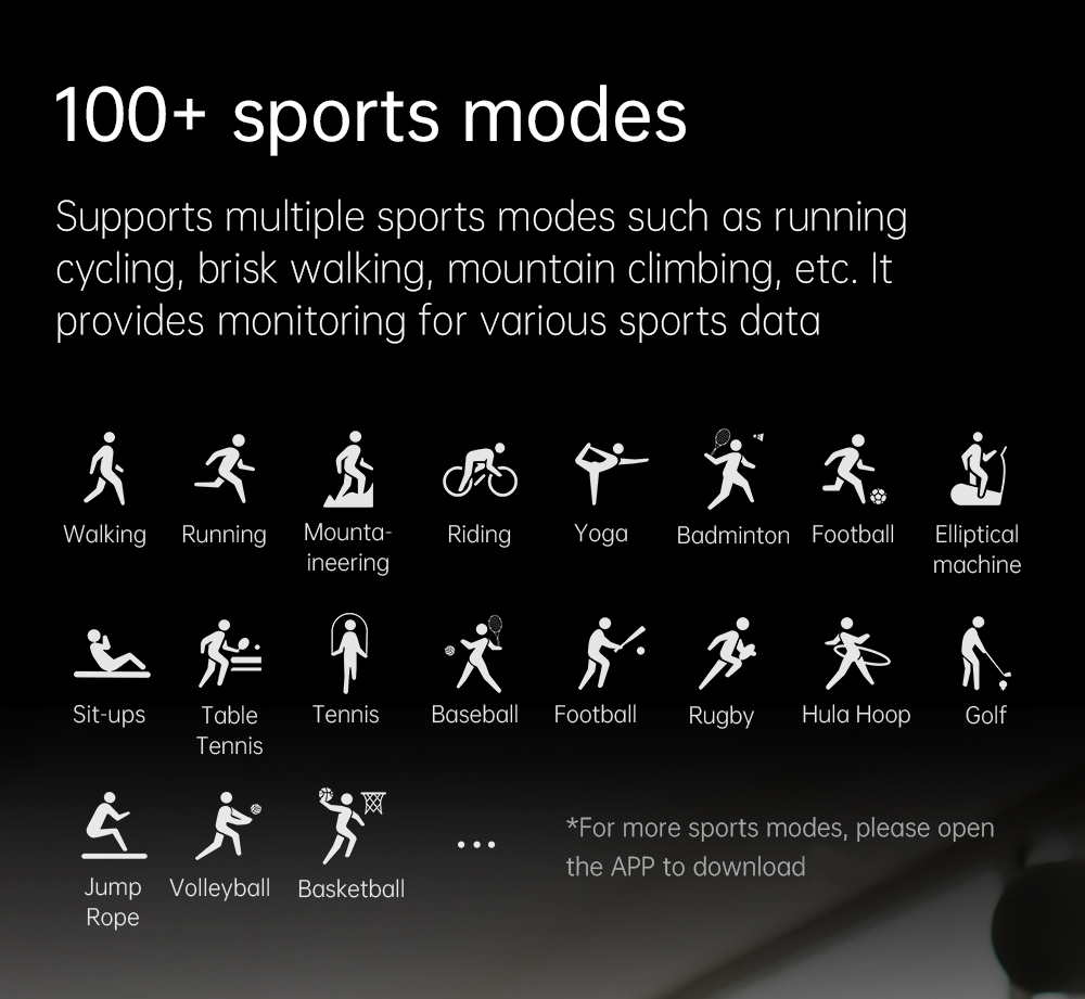 KUMI GW5 Pro Smartwatch Health Tracker, 1.43'' Touch Screen, 100+ Sport Modes, IP68 Waterproof - Black
