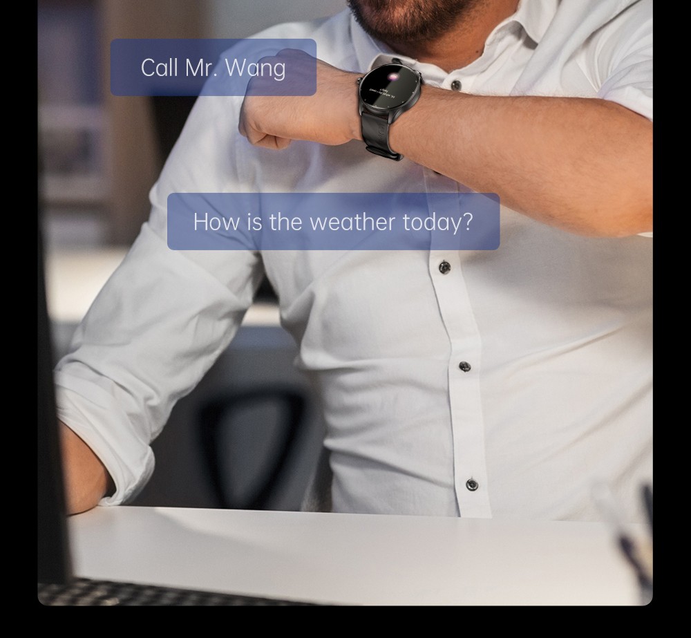 KUMI GW5 Pro Smartwatch Health Tracker, 1.43'' Touch Screen, 100+ Sport Modes, IP68 Waterproof - Silver