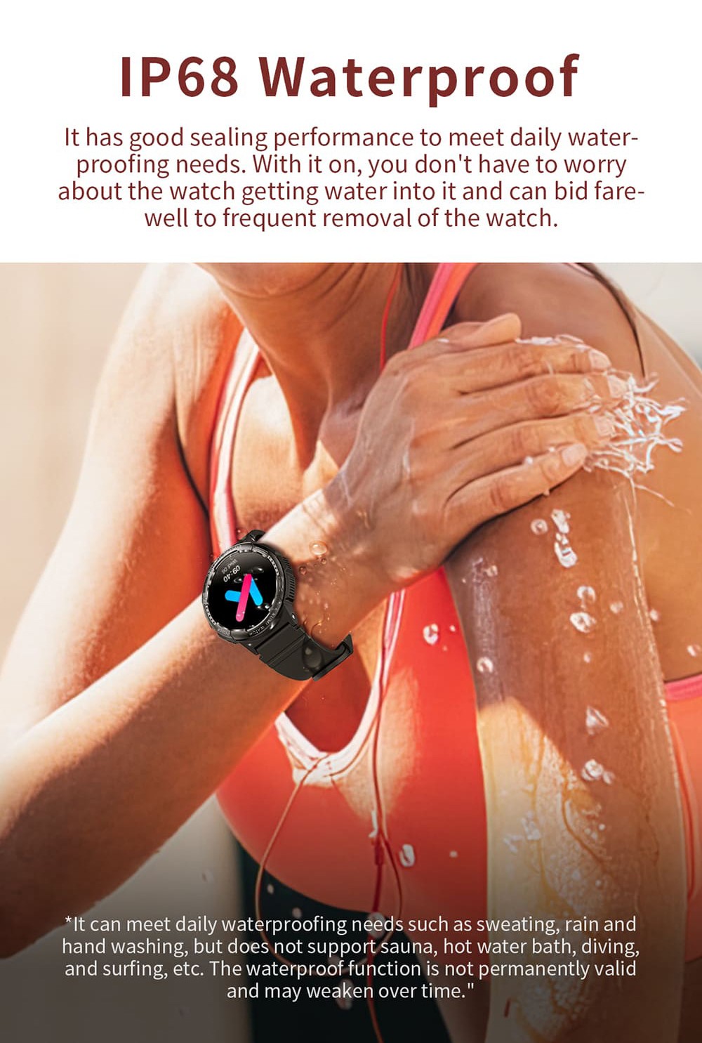 KUMI K6 Smartwatch, 1.3-inch AMOLED Screen, 100+ Sport Modes, 24-hour Health Monitoring, Bluetooth Calling - Green