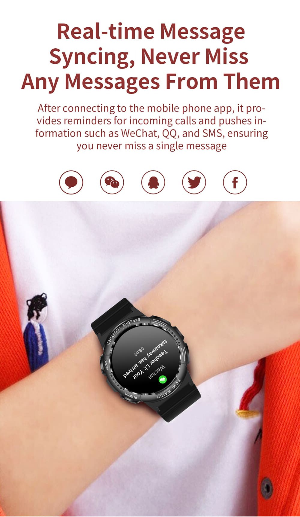 KUMI K6 Smartwatch, 1.3-inch AMOLED Screen, 100+ Sport Modes, 24-hour Health Monitoring, Bluetooth Calling - Green