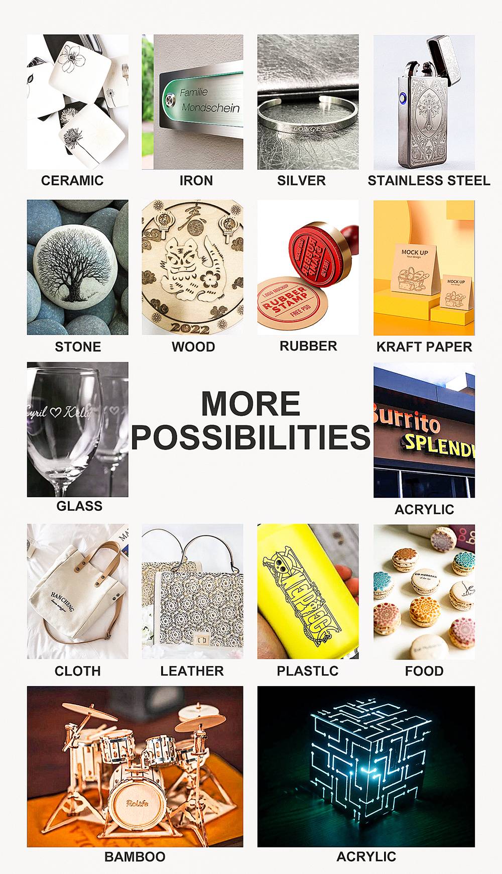 LONGER RAY5 10W Laser Engraver, 0.06x0.06mm Spot, 3.5'' Touch Screen & Offline Carving, 32-Bit Chipset, WiFi Connection, 10000mm/min Max Speed, 400mmx400mm