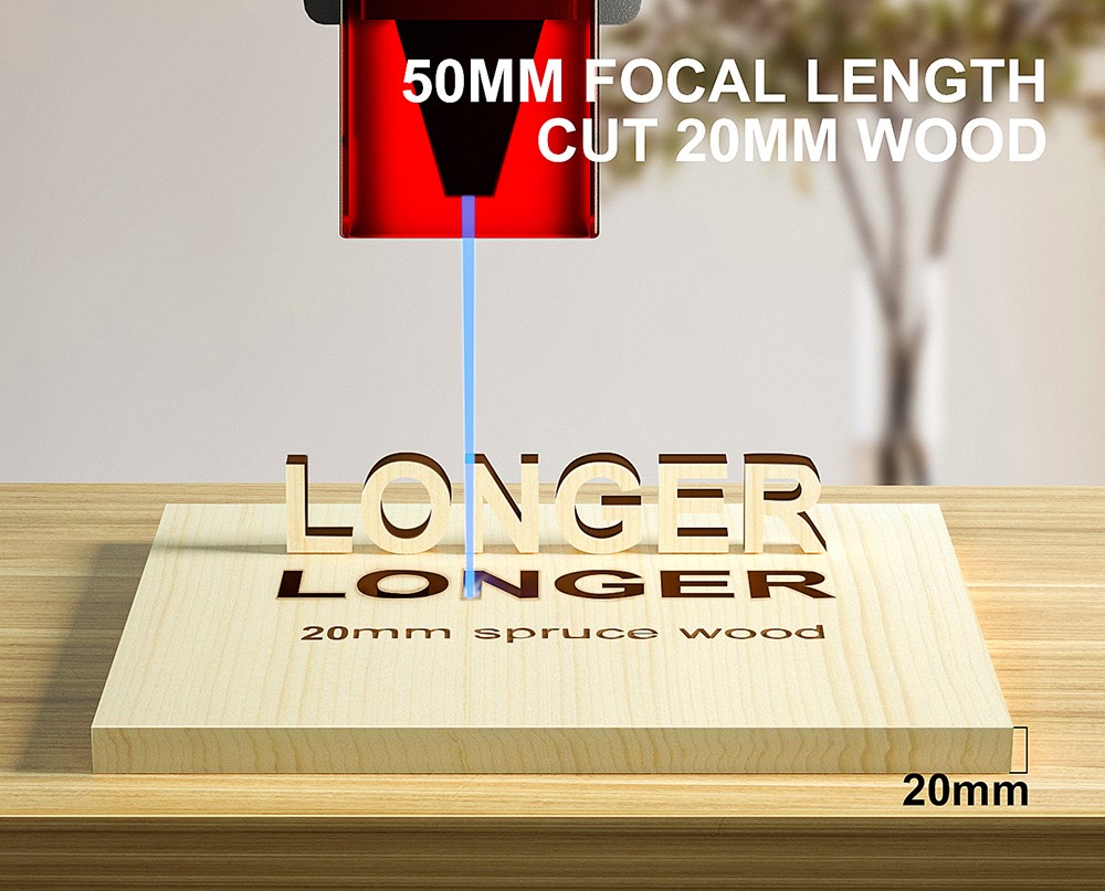 LONGER RAY5 10W Laser Engraver, 0.06x0.06mm Spot, 3.5'' Touch Screen & Offline Carving, 32-Bit Chipset, WiFi Connection, 10000mm/min Max Speed, 400mmx400mm
