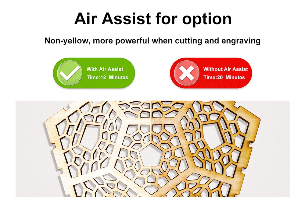 LONGER RAY5 10W Laser Engraver, 0.06x0.06mm Spot, 3.5'' Touch Screen & Offline Carving, 32-Bit Chipset, WiFi Connection, 10000mm/min Max Speed, 400mmx400mm