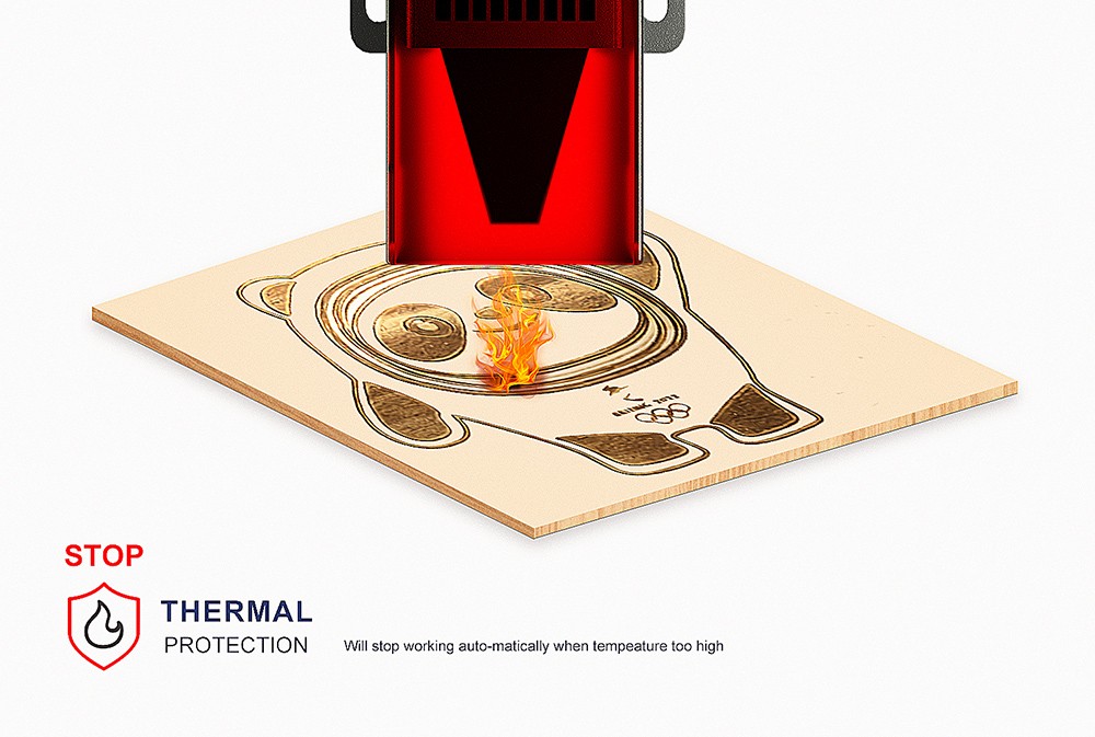 LONGER RAY5 10W Laser Engraver, 0.06x0.06mm Spot, 3.5'' Touch Screen & Offline Carving, 32-Bit Chipset, WiFi Connection, 10000mm/min Max Speed, 400mmx400mm