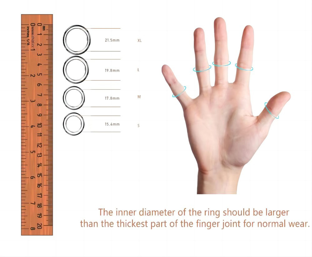 R8 Smart Ring Health Tracker, Heart Rate Body Blood Oxygen Sleep Monitoring, IP68 Waterproof - Black, L