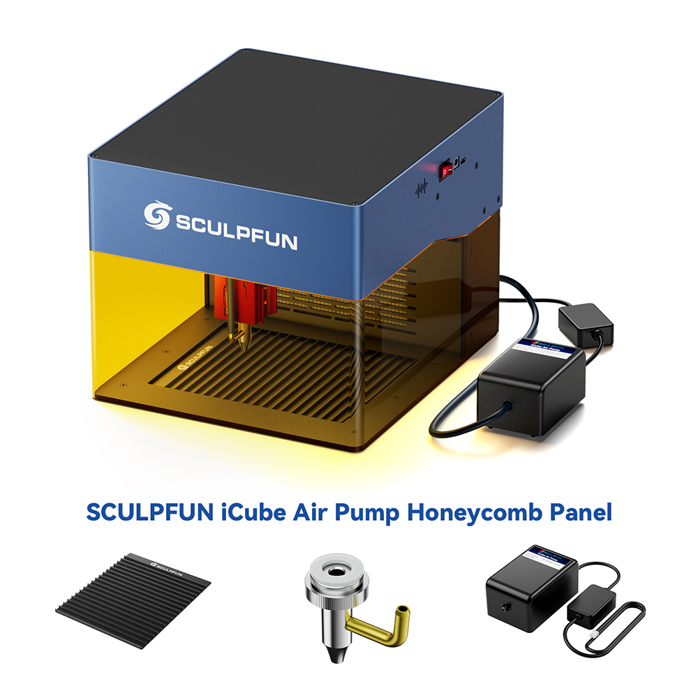 SCULPFUN iCube Laser Engraver Air Pump Honeycomb Panel Kit