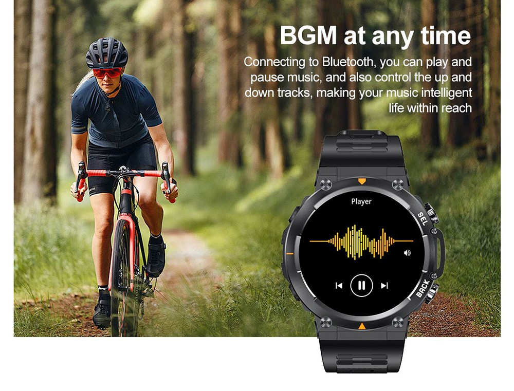 SENBONO MAX18 Smartwatch Health Monitoring Sport Watch, 1.43-inch AMOLED Screen, Al GPT Assistant, Gesture Operation, 3ATM waterproof, 410mAh Battery