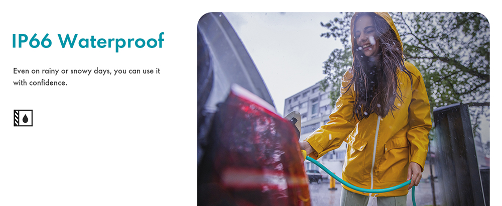 Shell 40A Level 2 EV Charger, ETL Certified, Adjustable Current, 9.6kW Power, IP66 Waterproof, with 25ft Cable, for J1772 Electric Cars