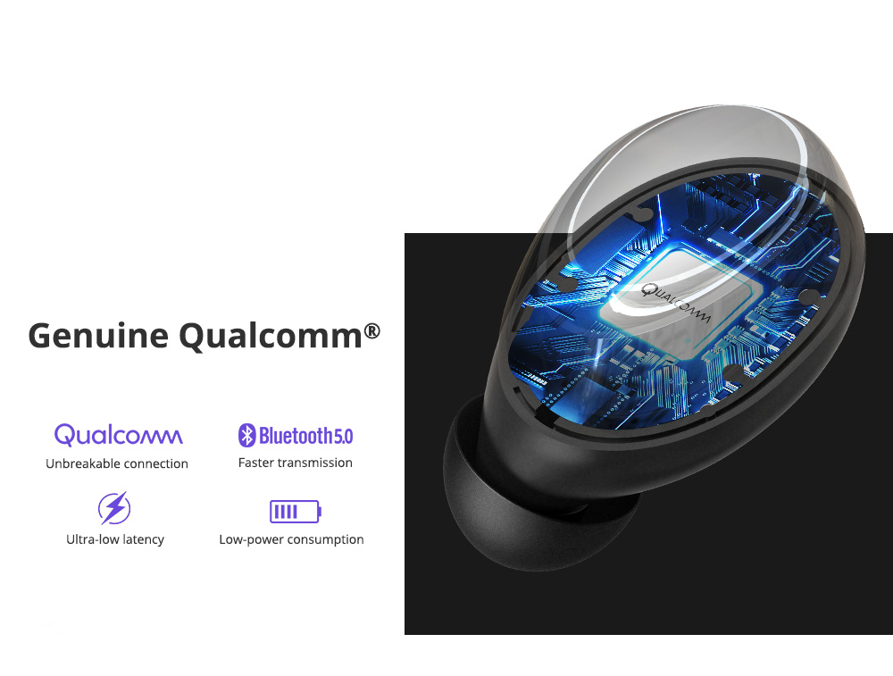 Refurbished Tronsmart Onyx Neo True Wireless Earbuds TWS Bluetooth 5.0 with Qualcomm aptX, HiFi, Noise Cancelling, 24H Playtime, Mic