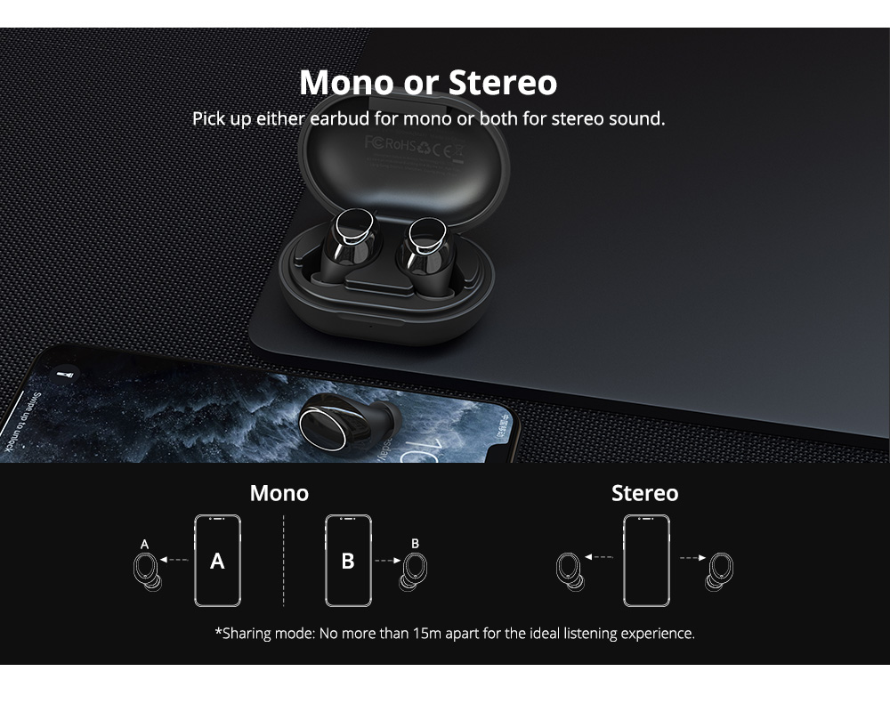 Refurbished Tronsmart Onyx Neo True Wireless Earbuds TWS Bluetooth 5.0 with Qualcomm aptX, HiFi, Noise Cancelling, 24H Playtime, Mic