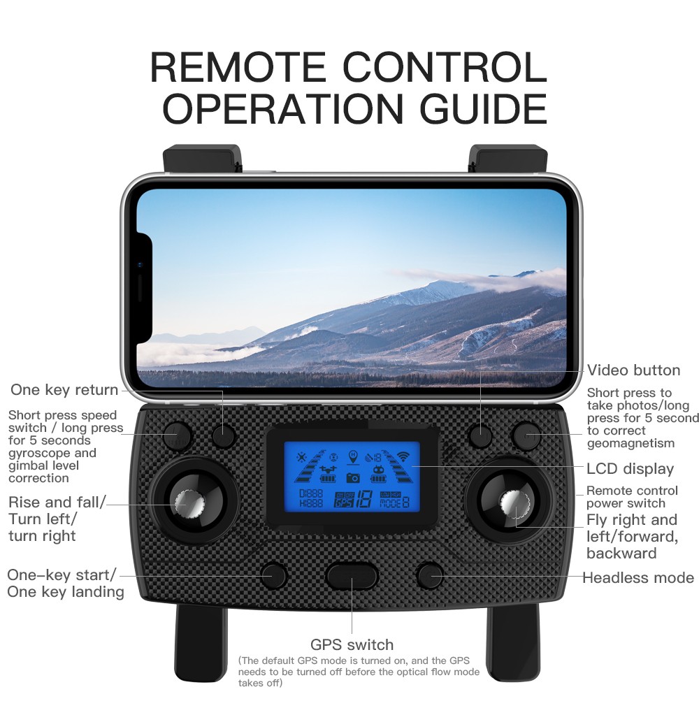 ZLL SG906 MAX Beast 3 RC Drone, 360° Automatic Obstacle Avoidance, 3-axis Mechanical Gimbal, EIS Anti-shake, 4K Cameras, GPS Positioning - 2 Batteries
