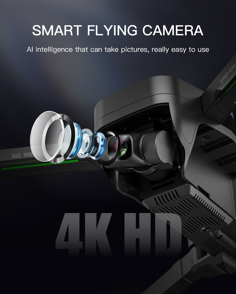 ZLL SG906 MAX Beast 3 RC Drone, 360° Automatic Obstacle Avoidance, 3-axis Mechanical Gimbal, EIS Anti-shake, 4K Cameras, GPS Positioning - 3 Batteries