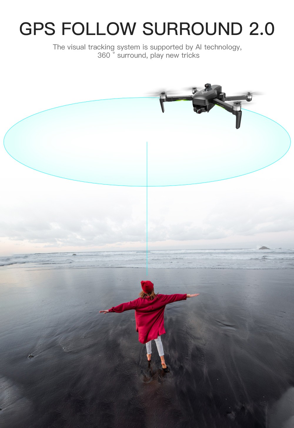 ZLL SG906 MAX Beast 3 RC Drone, 360° Automatic Obstacle Avoidance, 3-axis Mechanical Gimbal, EIS Anti-shake, 4K Cameras, GPS Positioning - 3 Batteries