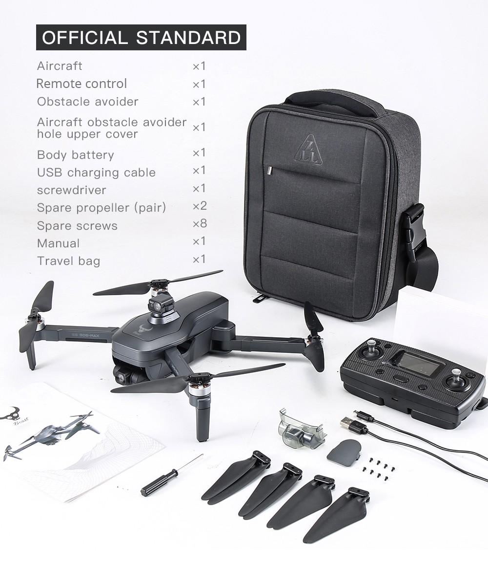 ZLL SG906 MAX Beast 3 RC Drone, 360° Automatic Obstacle Avoidance, 3-axis Mechanical Gimbal, EIS Anti-shake, 4K Cameras, GPS Positioning - 3 Batteries